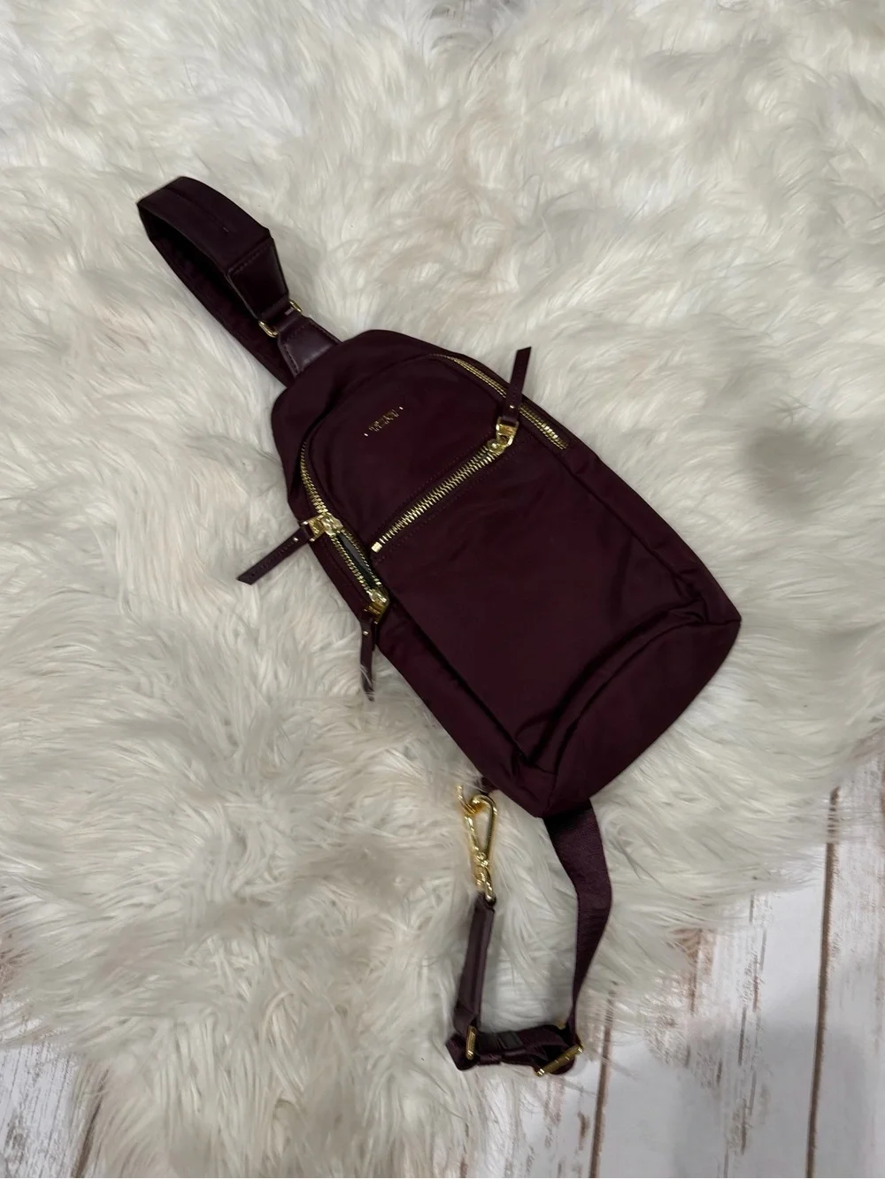 Tumi Burgundy Nylon Backpack Men’s